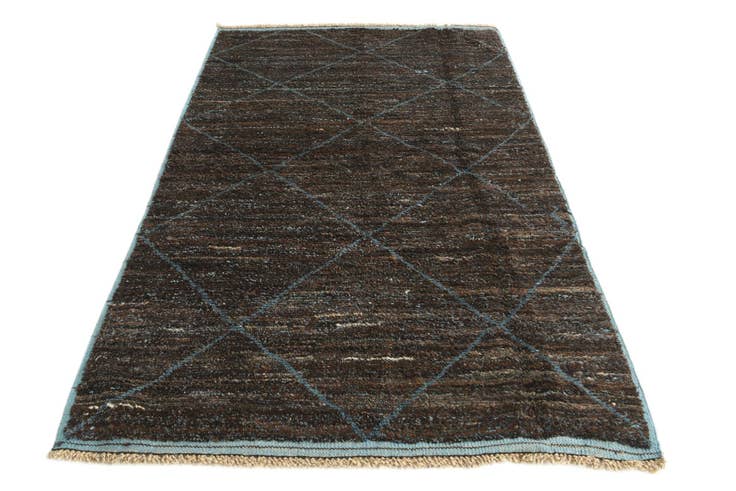 Detail image of 5' 1 x 8' 1 Hand Knotted Moroccan Wool Rug