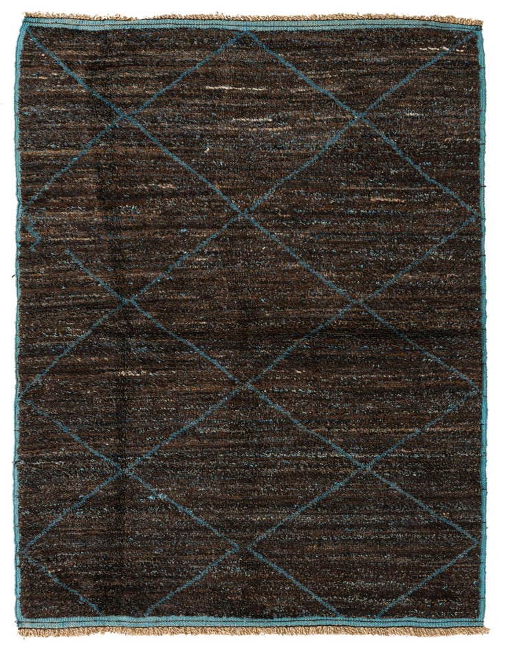 Detail image of 5' 1 x 8' 1 Hand Knotted Moroccan Wool Rug