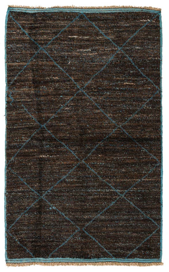 Detail image of 5' 1 x 8' 1 Hand Knotted Moroccan Wool Rug