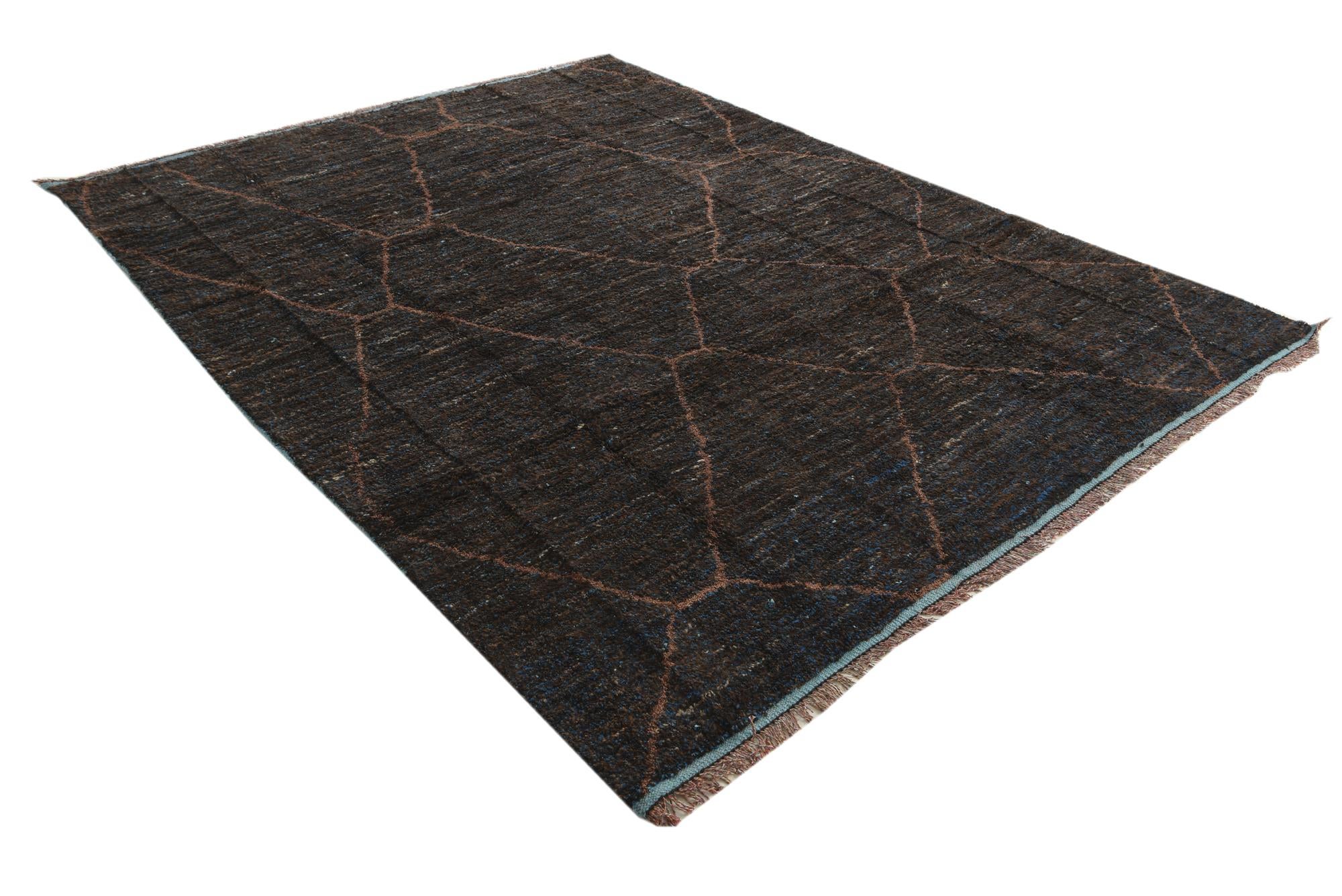 7' 10 x 10' 4 Hand Knotted Moroccan Wool Rug