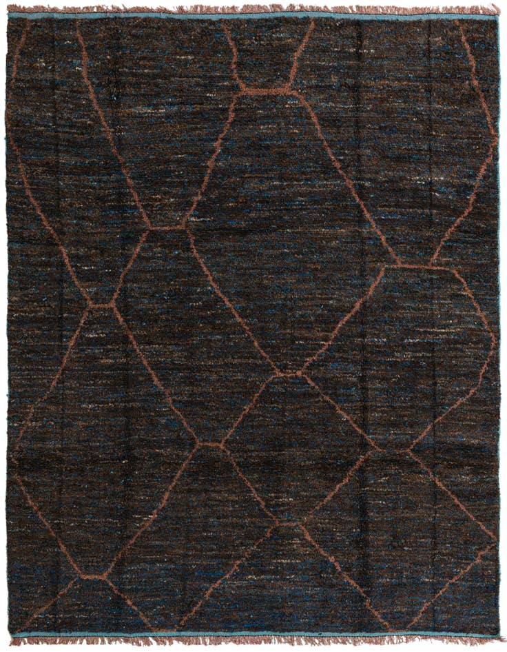 Detail image of 7' 10 x 10' 4 Hand Knotted Moroccan Wool Rug