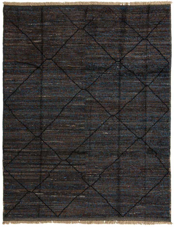 8' 2 x 10' 6 Hand Knotted Moroccan Wool Rug