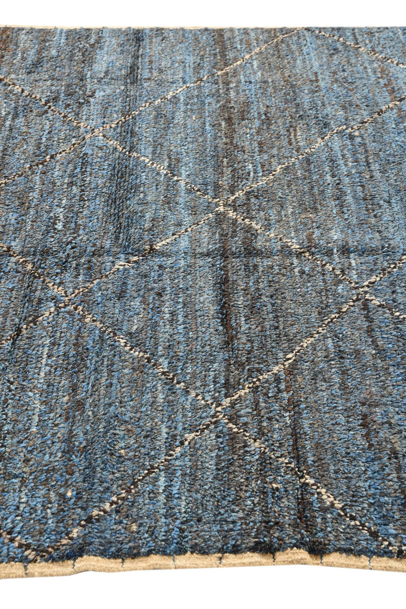 6' 4 x 9' 6 Hand Knotted Moroccan Wool Rug