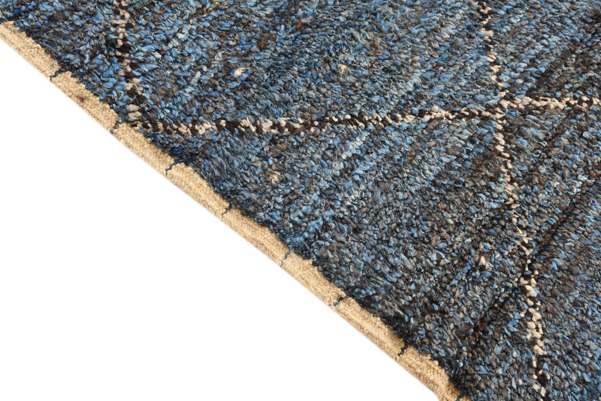 6' 4 x 9' 6 Hand Knotted Moroccan Wool Rug