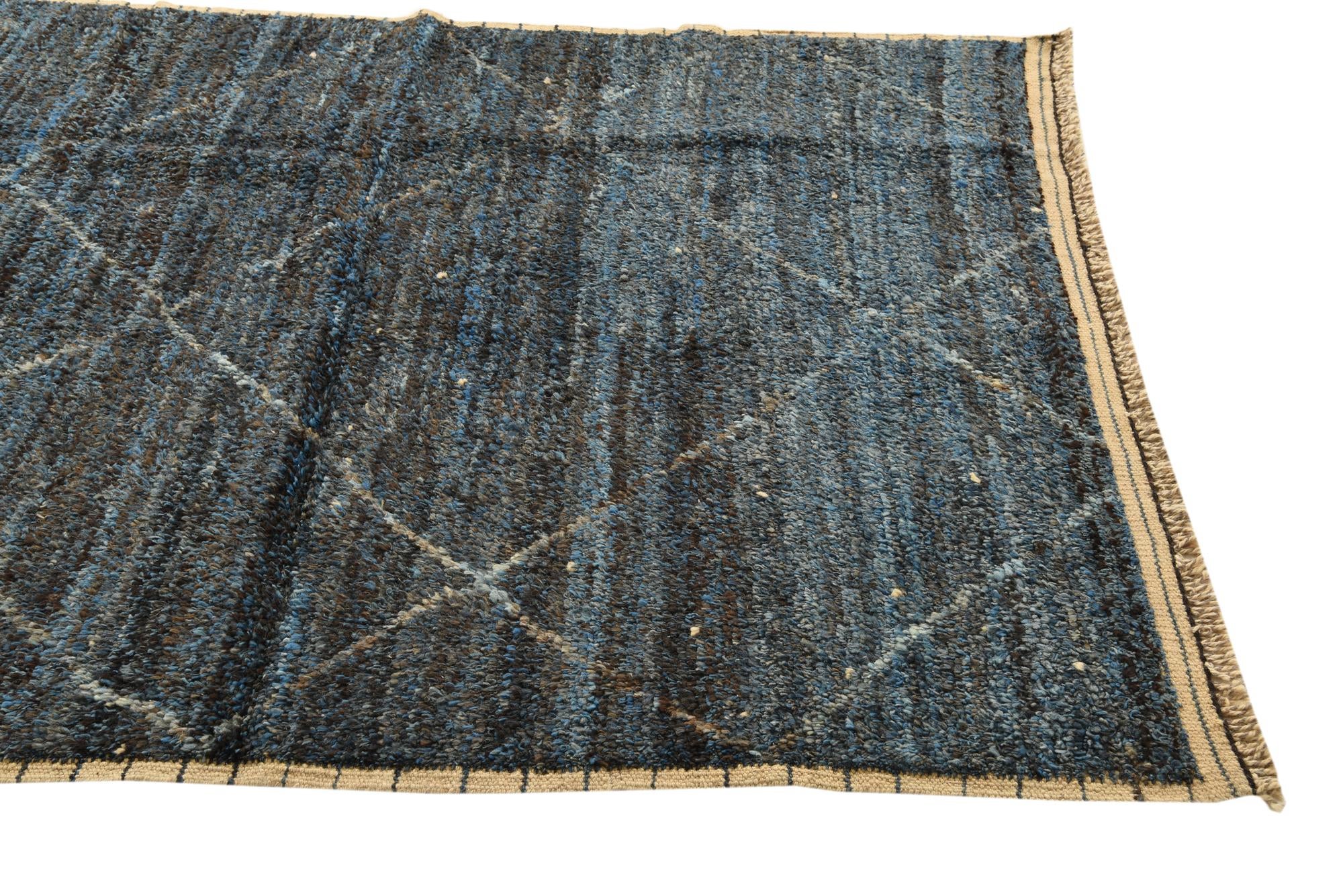 5' 2 x 8' 7 Hand Knotted Moroccan Wool Rug