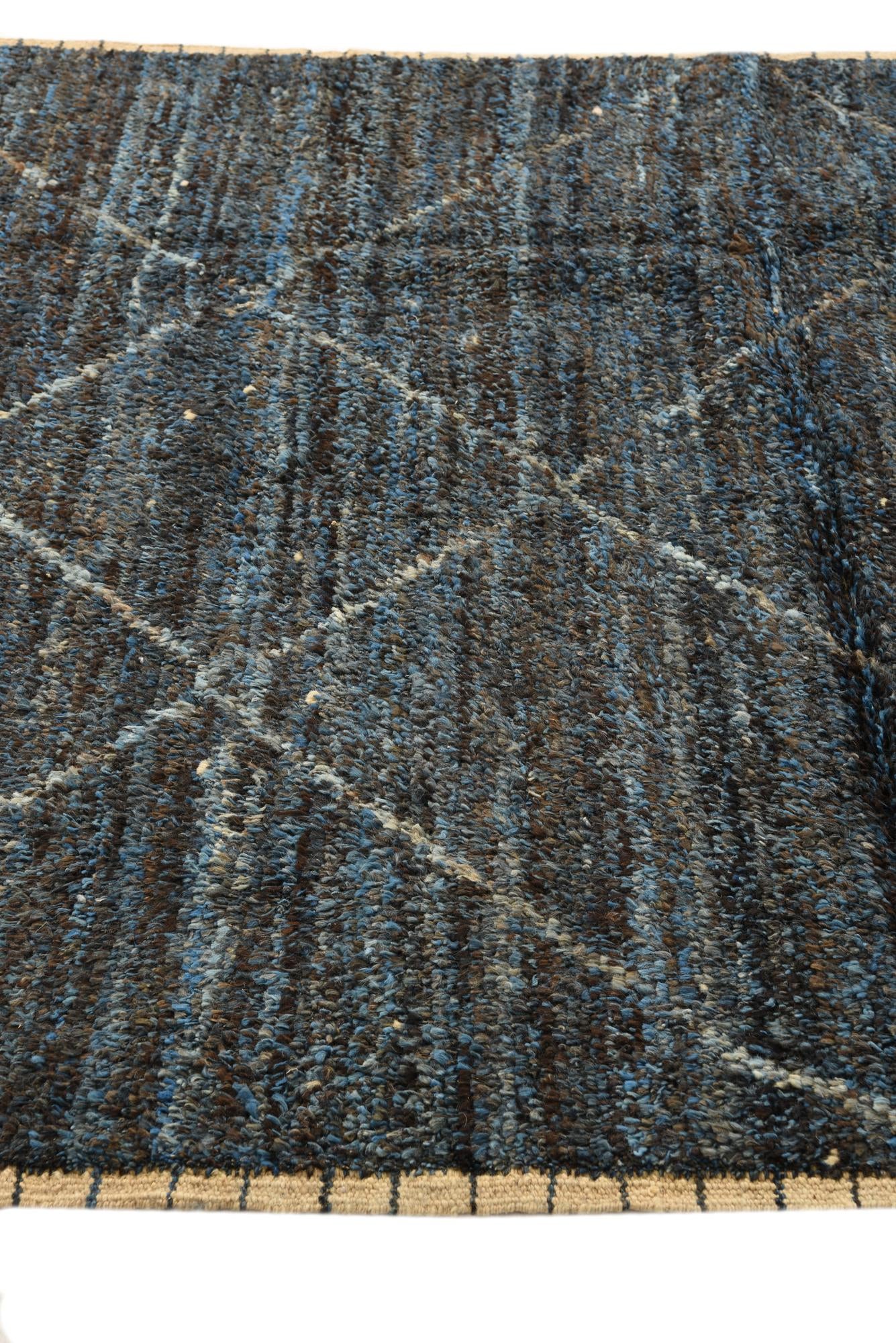 5' 2 x 8' 7 Hand Knotted Moroccan Wool Rug