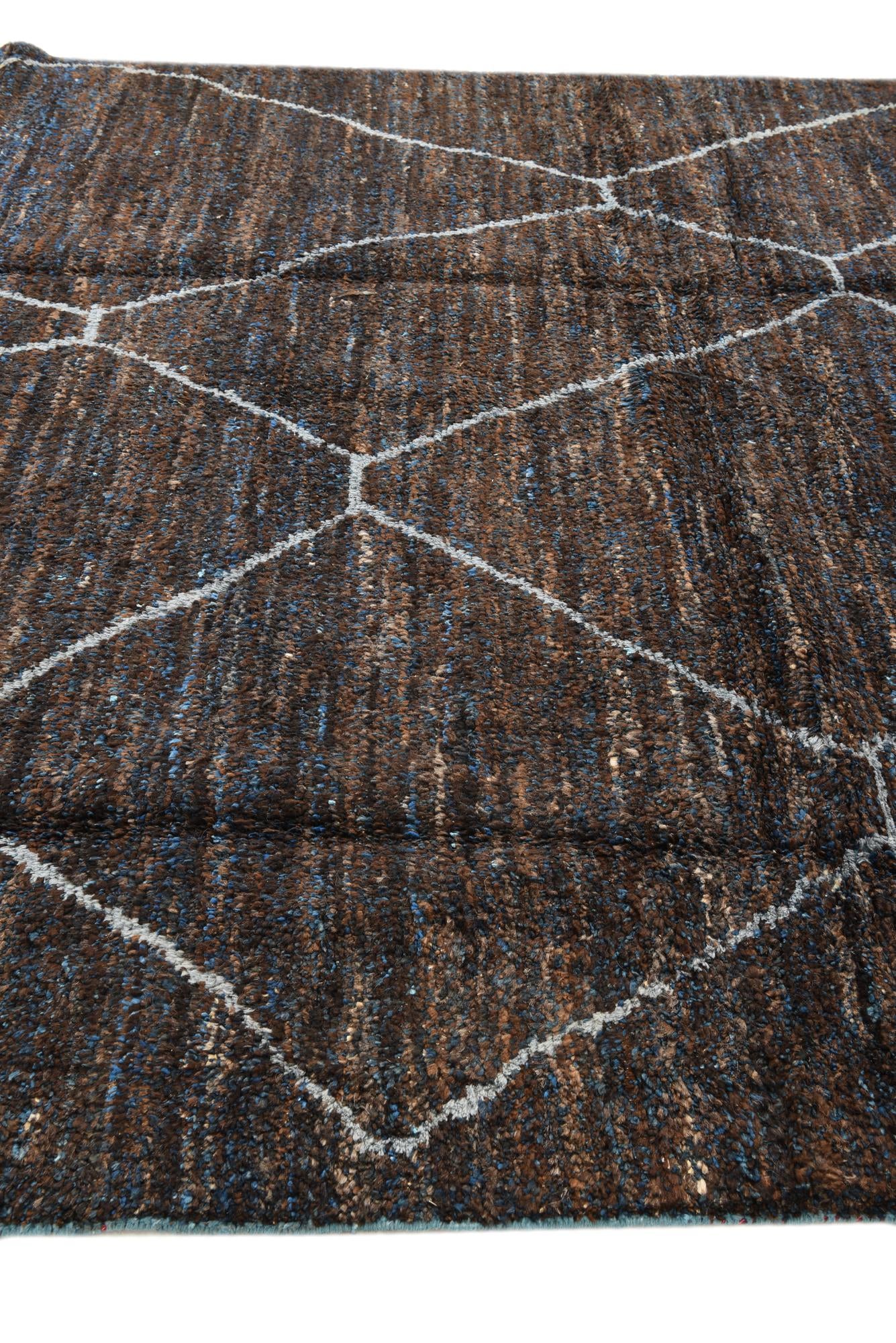 7' 11 x 10' 7 Hand Knotted Moroccan Wool Rug