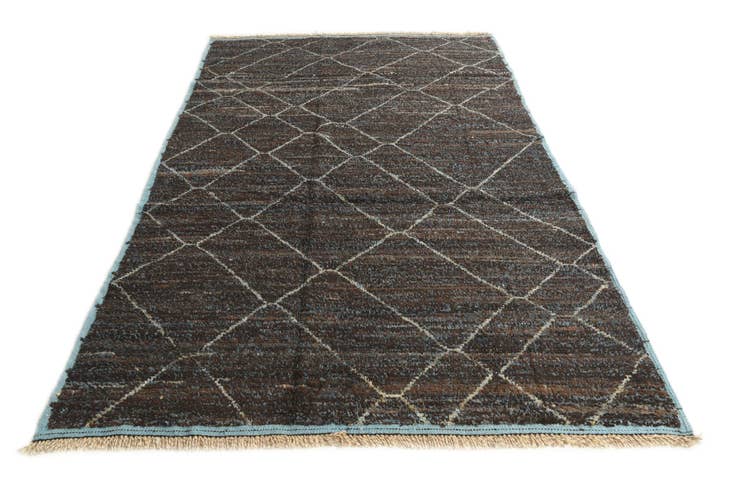 Detail image of 6' 1 x 9' 5 Hand Knotted Moroccan Wool Rug