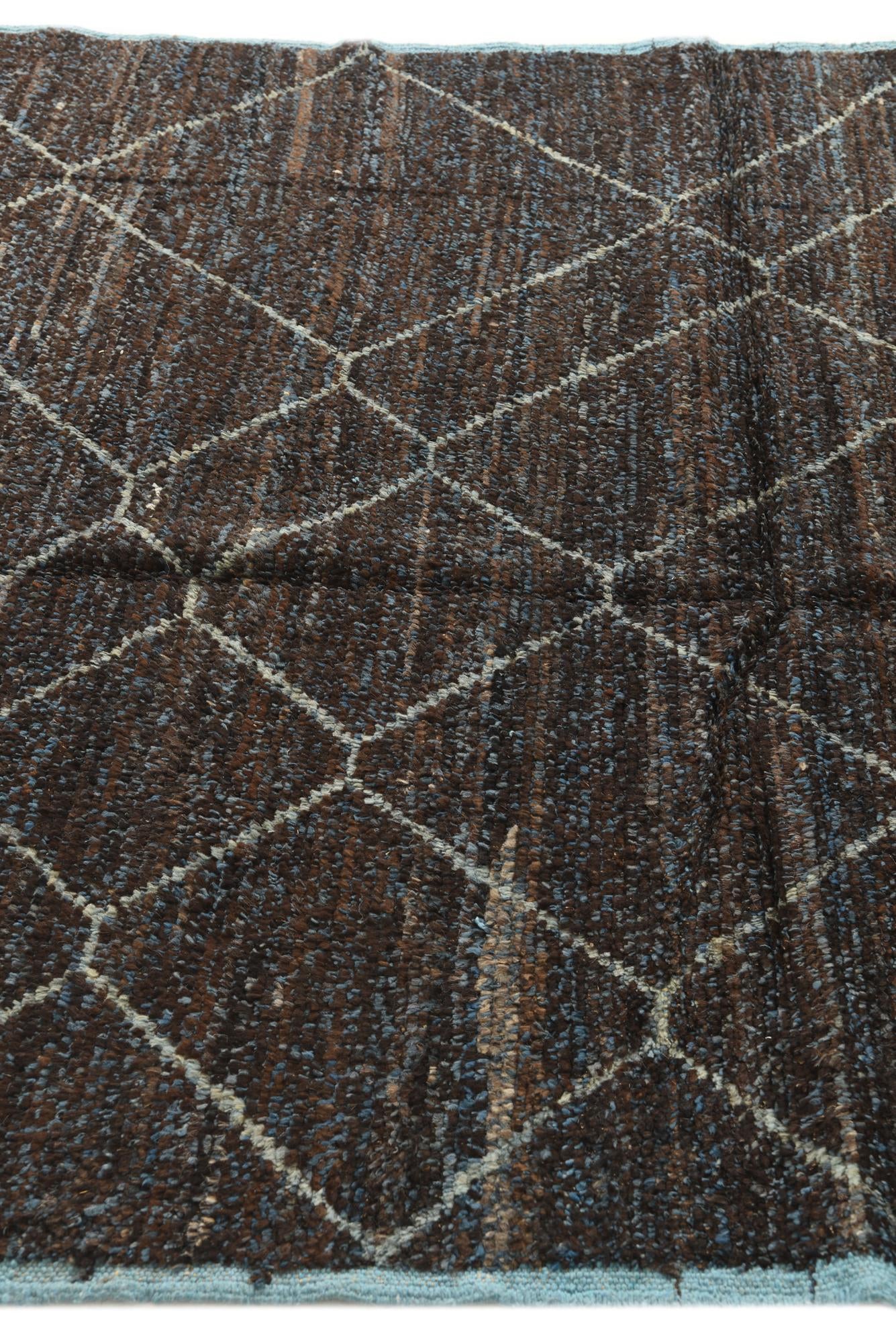6' 1 x 9' 5 Hand Knotted Moroccan Wool Rug
