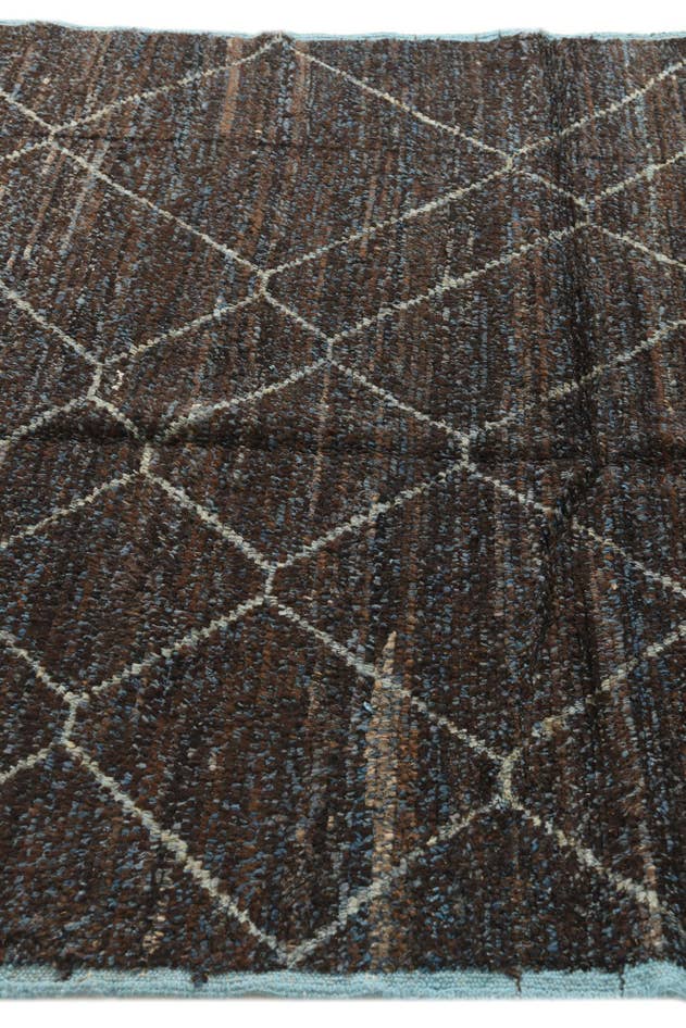 Detail image of 6' 1 x 9' 5 Hand Knotted Moroccan Wool Rug