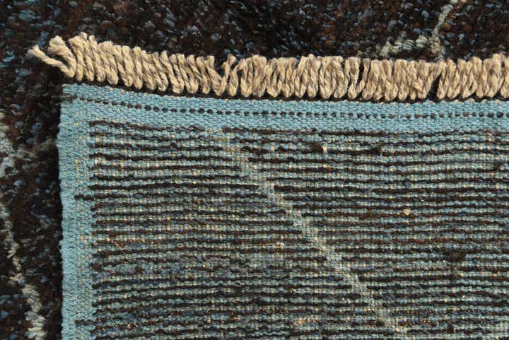 6' 1 x 9' 5 Hand Knotted Moroccan Wool Rug