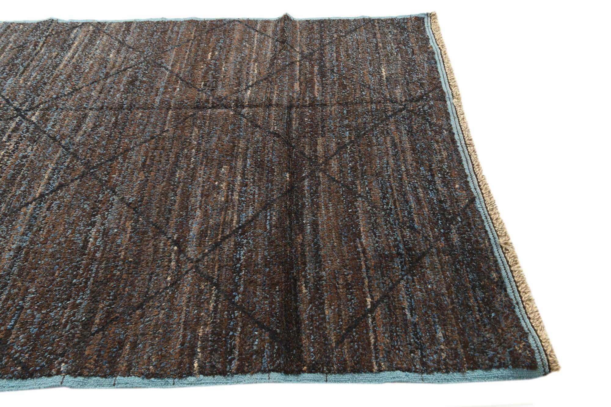 6' 2 x 9' 2 Hand Knotted Moroccan Wool Rug