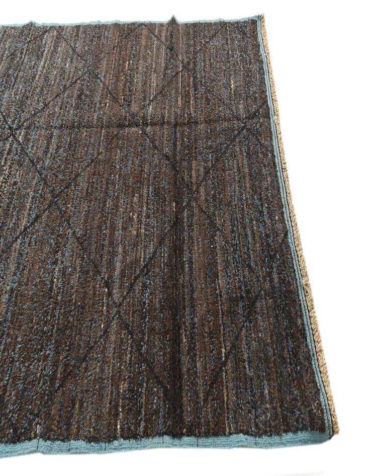 Detail image of 6' 2 x 9' 2  Hand Knotted Moroccan Wool Rug