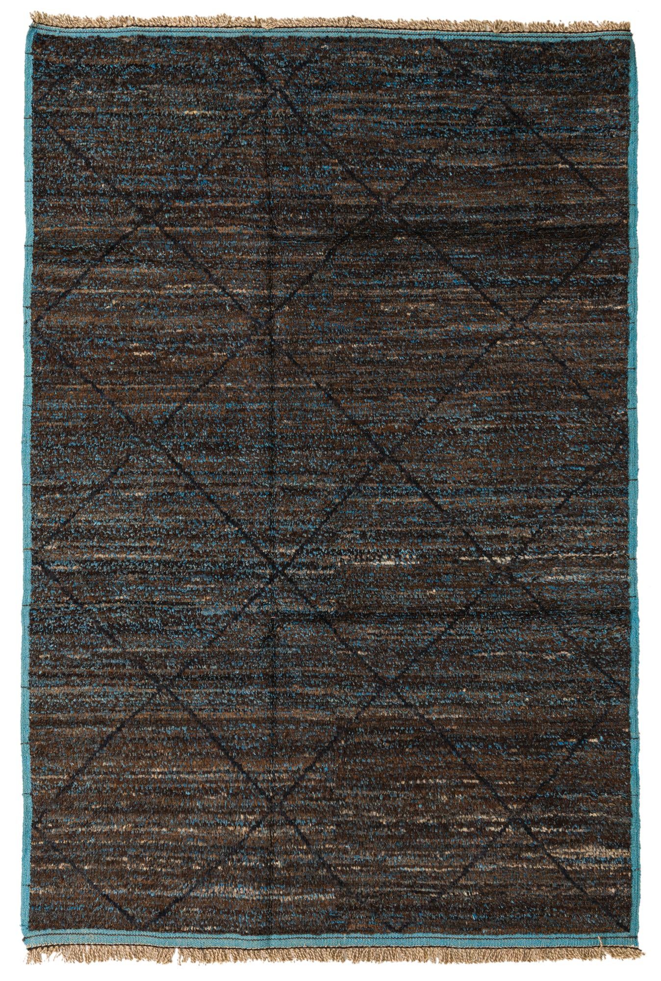 6' 2 x 9' 2 Hand Knotted Moroccan Wool Rug