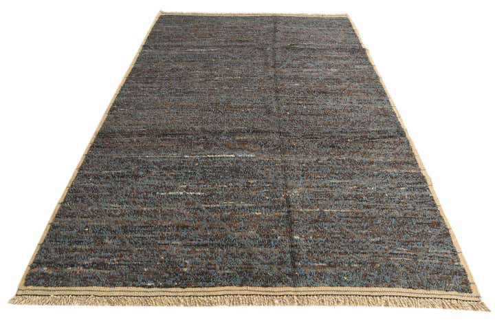 6' 2 x 9' 6 Hand Knotted Moroccan Wool Rug