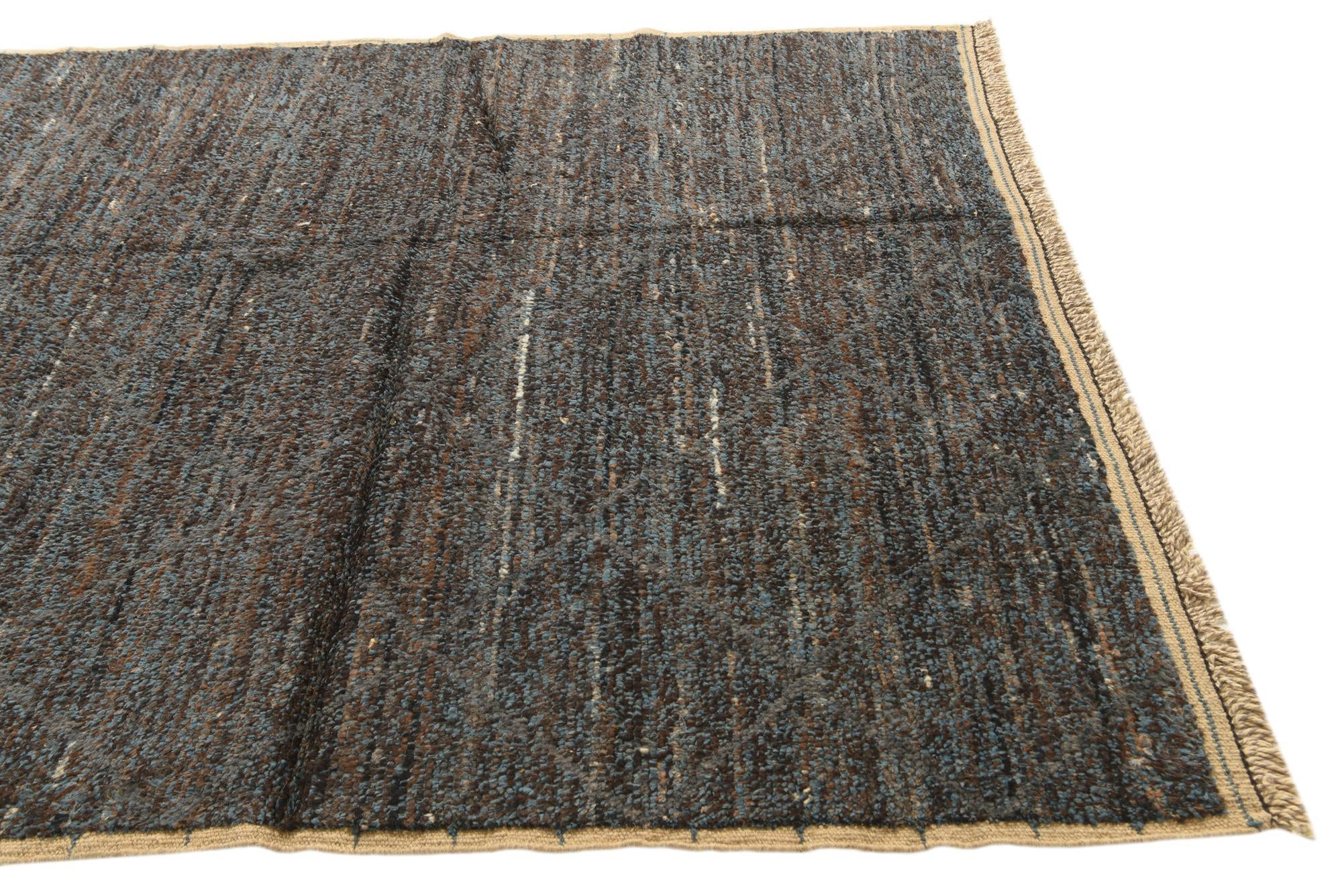 6' 2 x 9' 6 Hand Knotted Moroccan Wool Rug
