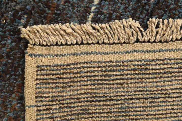 6' 2 x 9' 6 Hand Knotted Moroccan Wool Rug