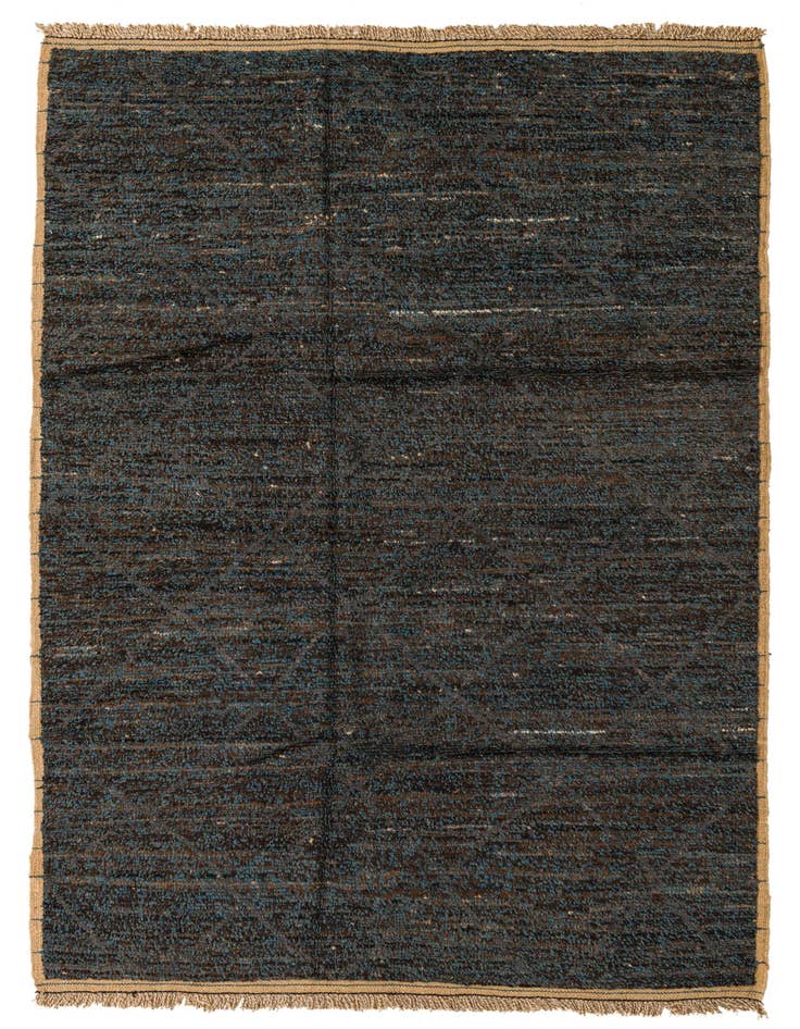Detail image of 6' 2 x 9' 6 Hand Knotted Moroccan Wool Rug