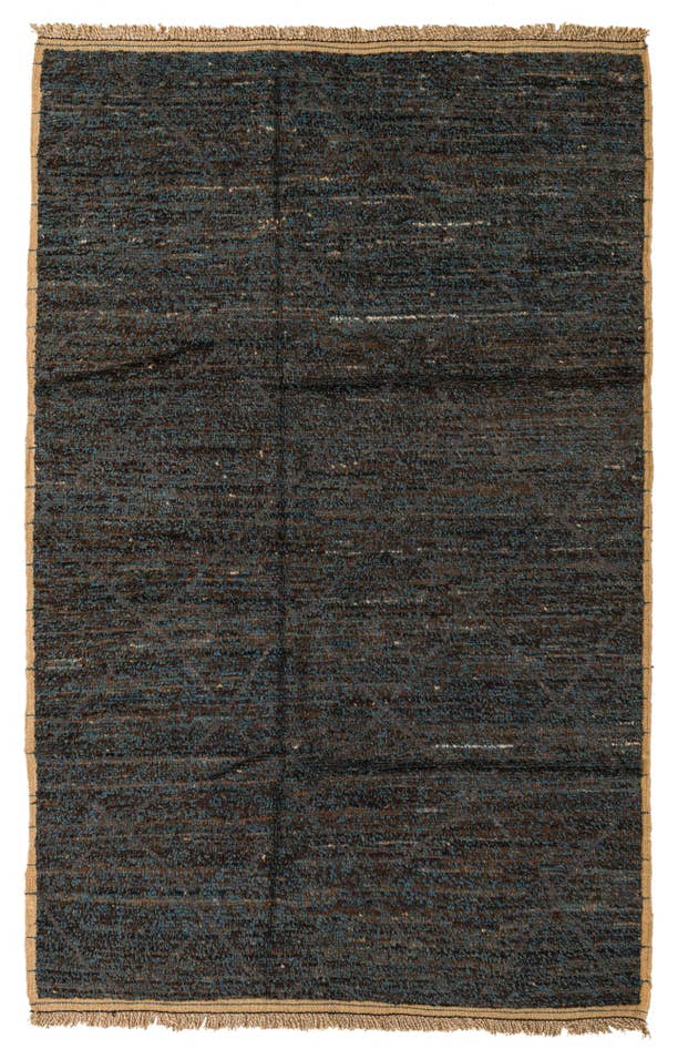 Detail image of 6' 2 x 9' 6 Hand Knotted Moroccan Wool Rug