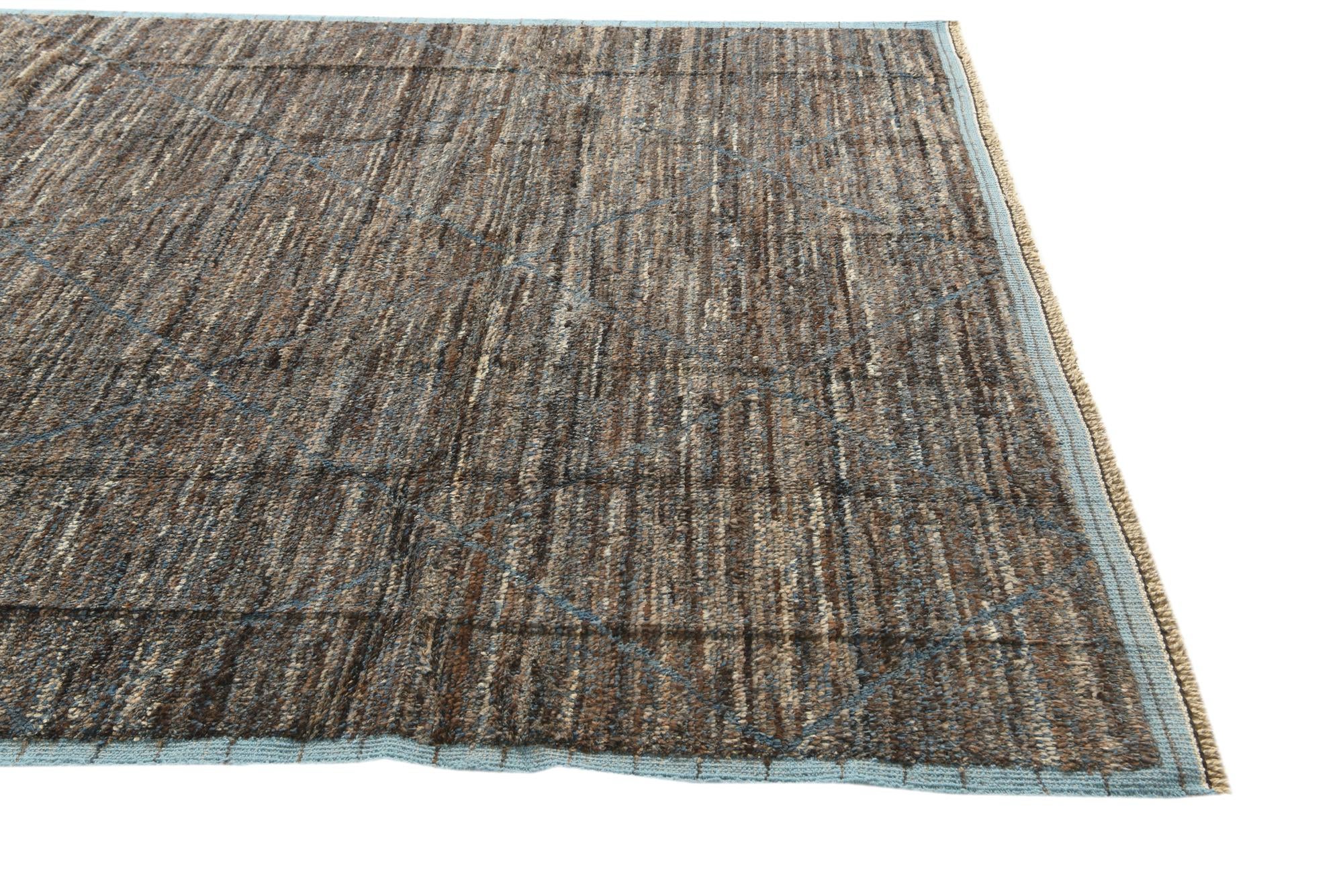 7' 10 x 10' 4 Hand Knotted Moroccan Wool Rug