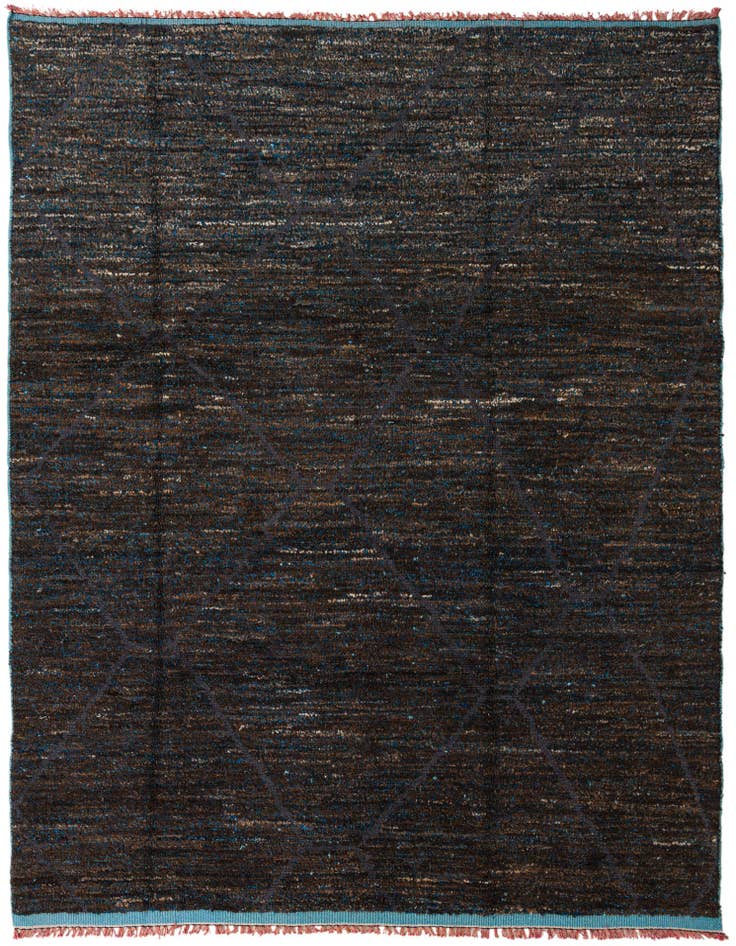 Detail image of 7' 10 x 10' 6 Hand Knotted Moroccan Wool Rug