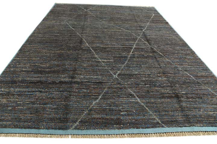 9' 3 x 12' 2 Hand Knotted Moroccan Wool Rug