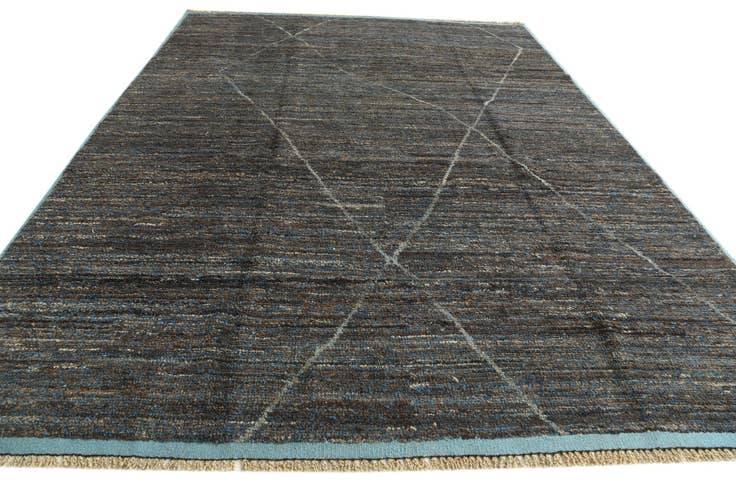 Detail image of 9' 3 x 12' 2 Hand Knotted Moroccan Wool Rug