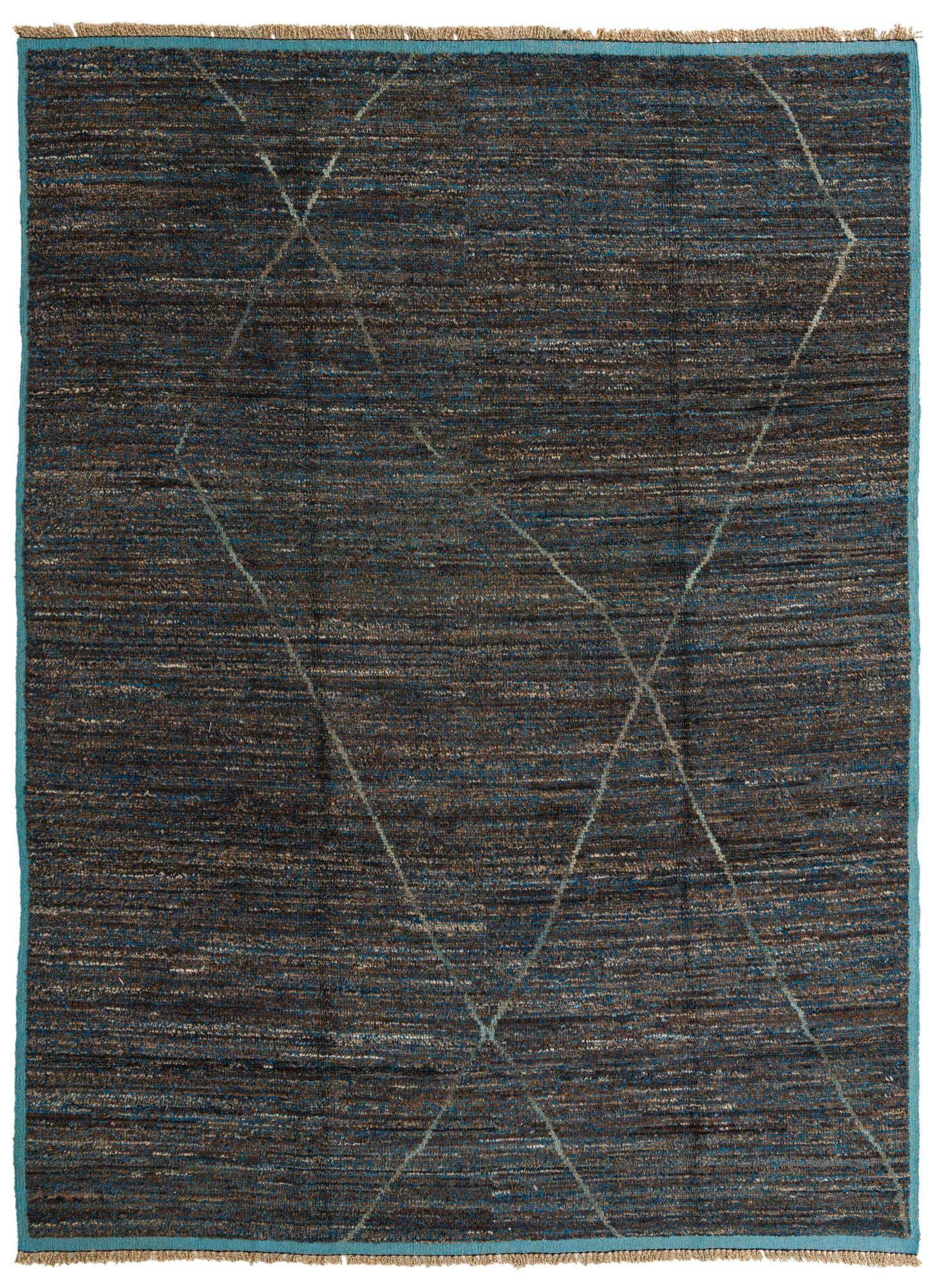 9' 3 x 12' 2 Hand Knotted Moroccan Wool Rug