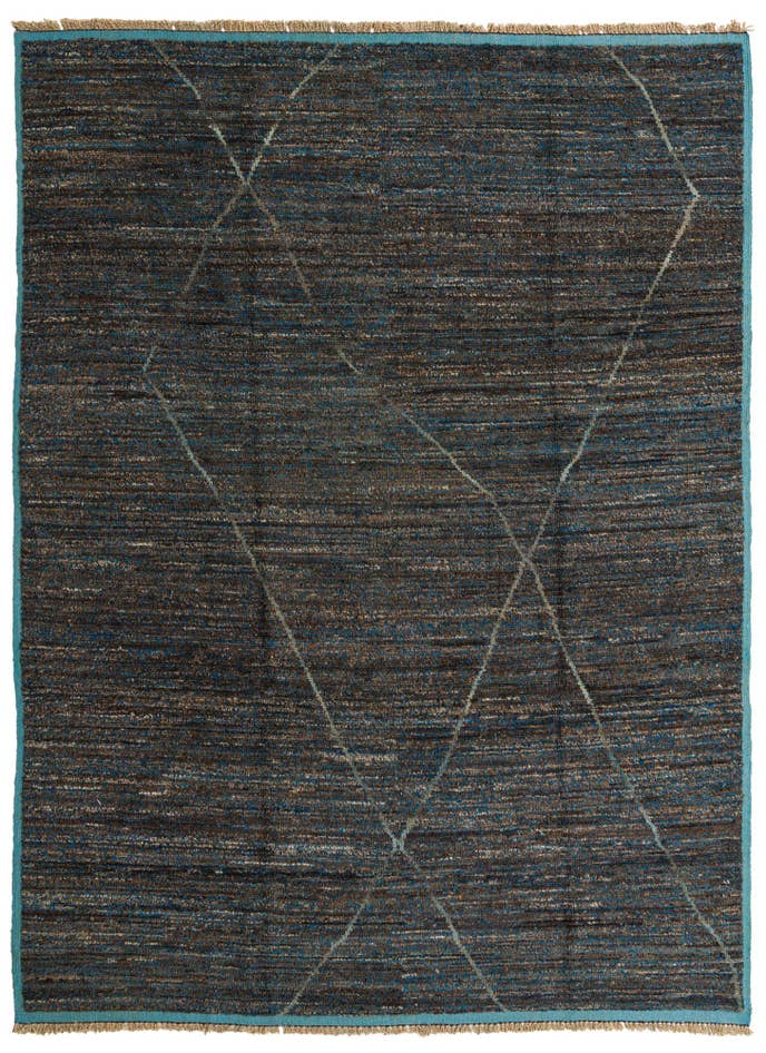 Detail image of 9' 3 x 12' 2 Hand Knotted Moroccan Wool Rug