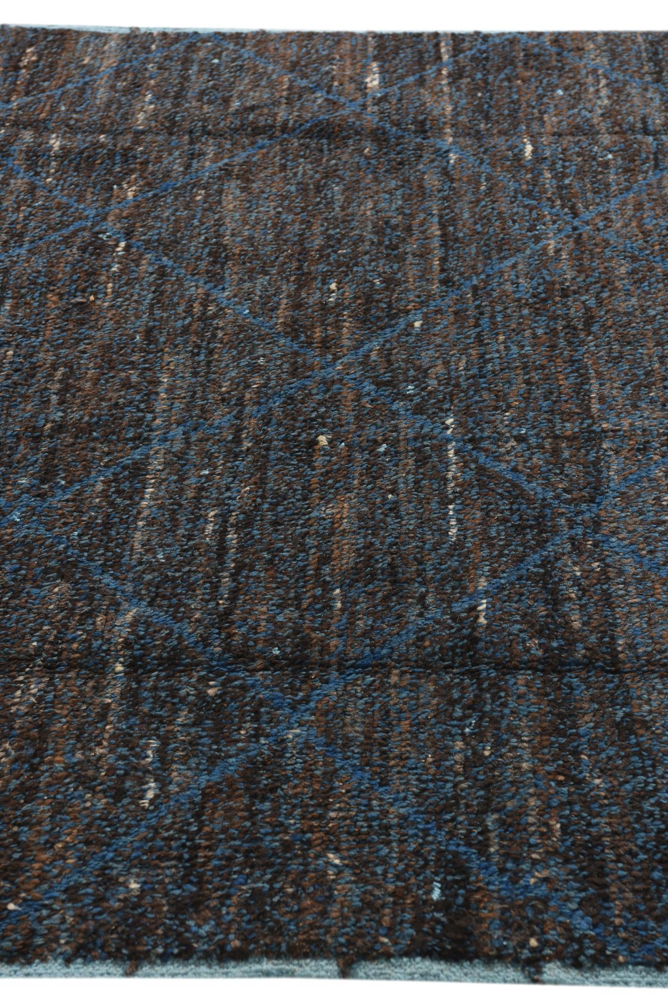 6' 3 x 9' 4 Hand Knotted Moroccan Wool Rug