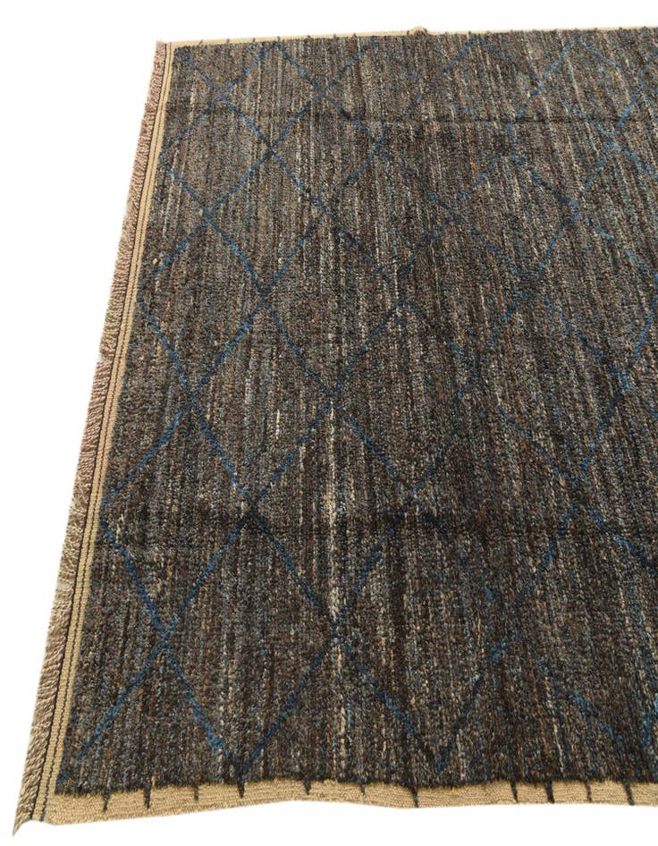 Detail image of 6' 6 x 9' 8 Hand Knotted Moroccan Wool Rug
