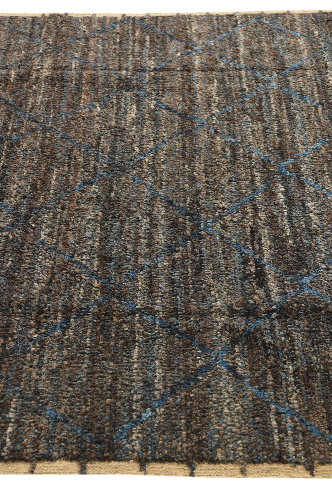 6' 6 x 9' 8 Hand Knotted Moroccan Wool Rug