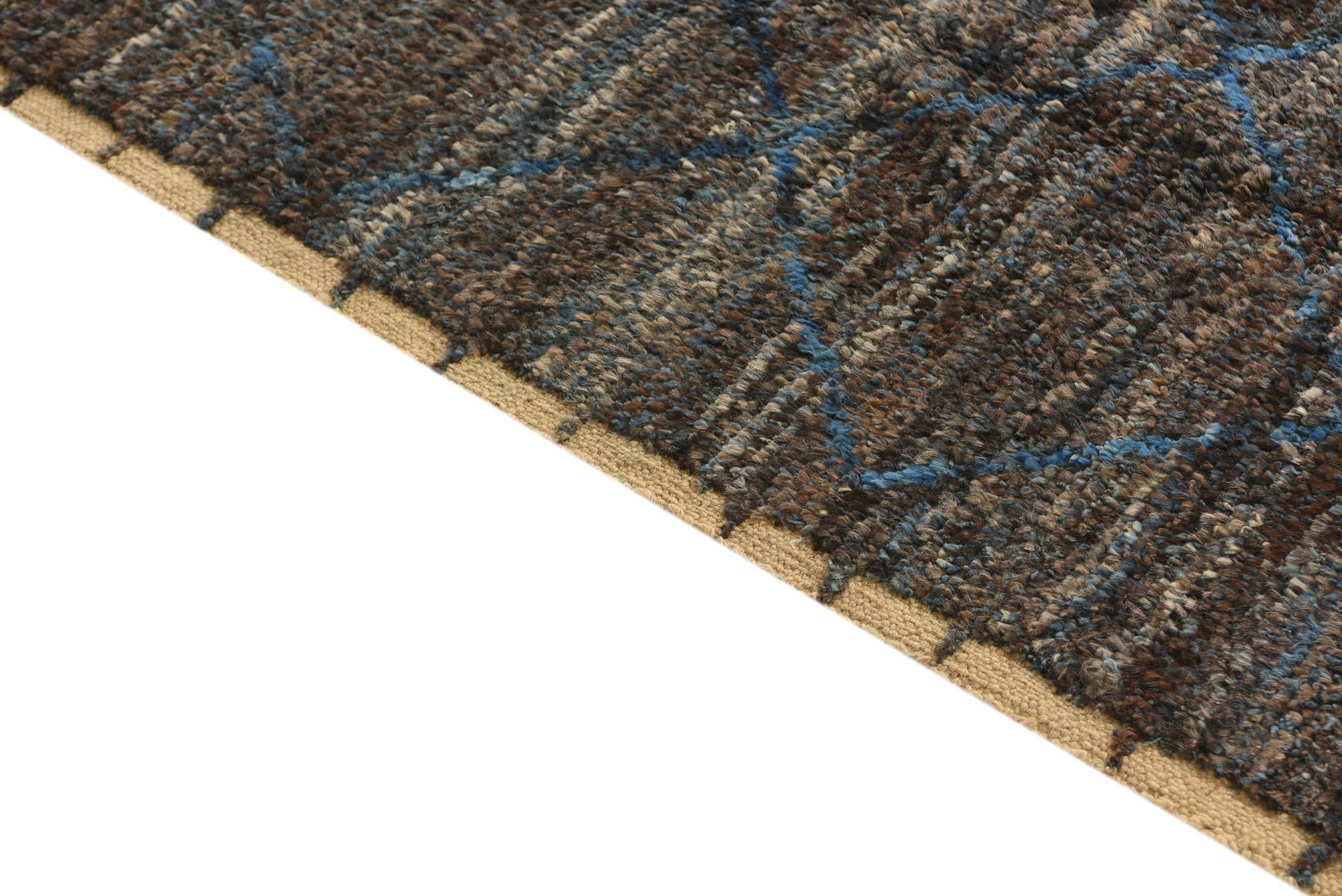 6' 6 x 9' 8 Hand Knotted Moroccan Wool Rug
