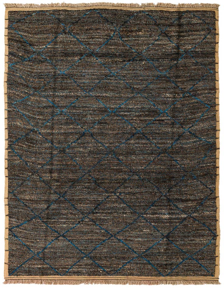 Detail image of 6' 6 x 9' 8 Hand Knotted Moroccan Wool Rug