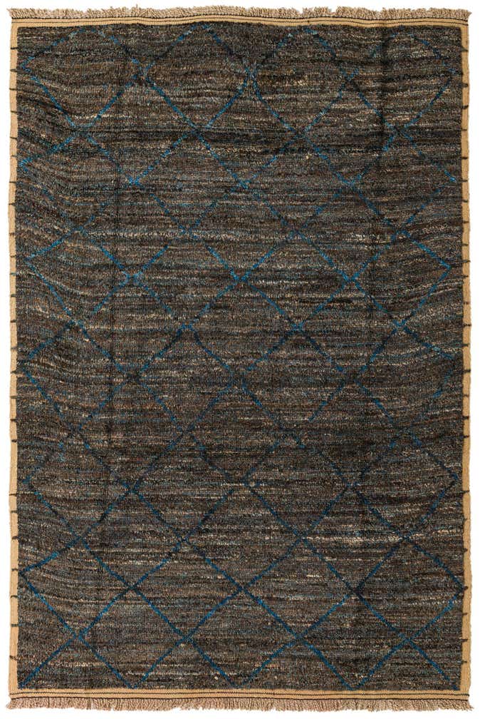 6' 6 x 9' 8 Hand Knotted Moroccan Wool Rug
