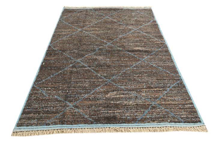 150cm x 255cm anudado a mano marroquí Alfombra Lana