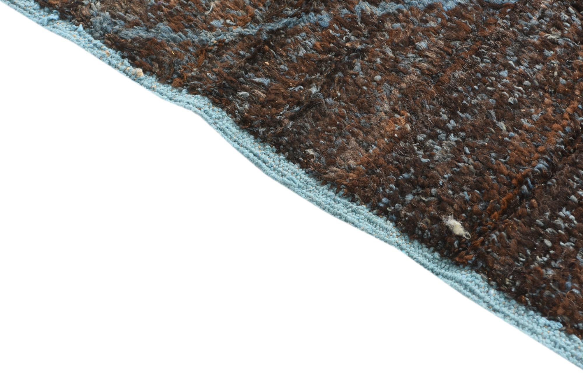150cm x 255cm anudado a mano marroquí Alfombra Lana