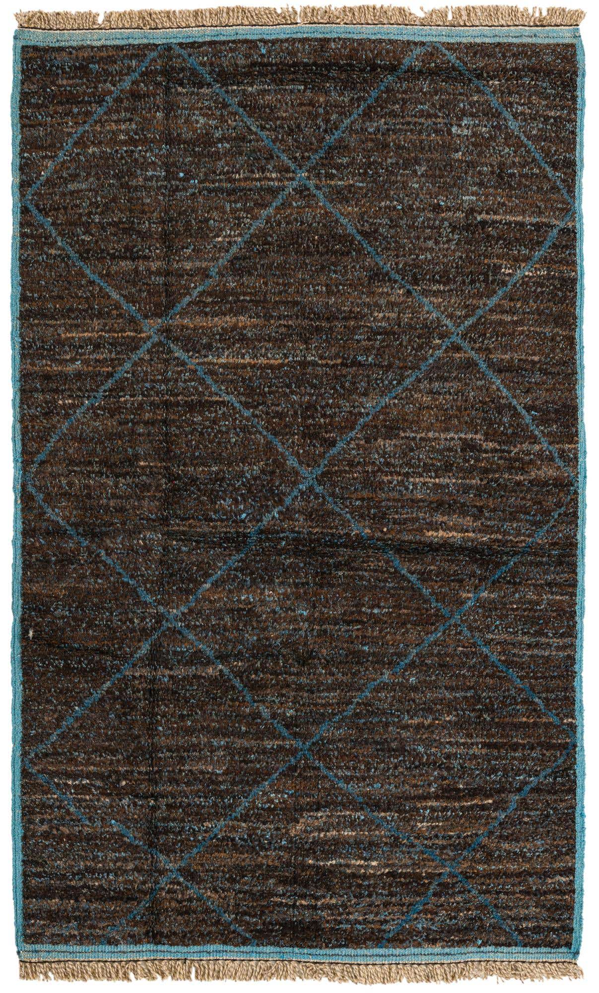 150cm x 255cm anudado a mano marroquí Alfombra Lana