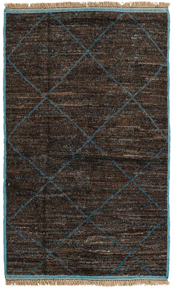 150cm x 255cm anudado a mano marroquí Alfombra Lana
