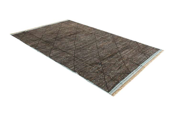 6' 3 x 9' 7 Hand Knotted Moroccan Wool Rug