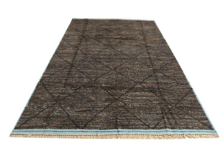 6' 3 x 9' 7 Hand Knotted Moroccan Wool Rug