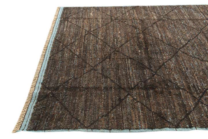 6' 3 x 9' 7 Hand Knotted Moroccan Wool Rug