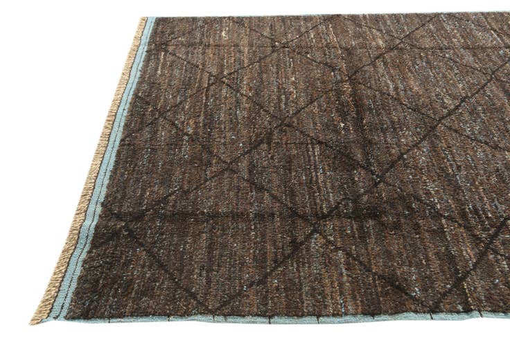 Detail image of 6' 3 x 9' 7 Hand Knotted Moroccan Wool Rug