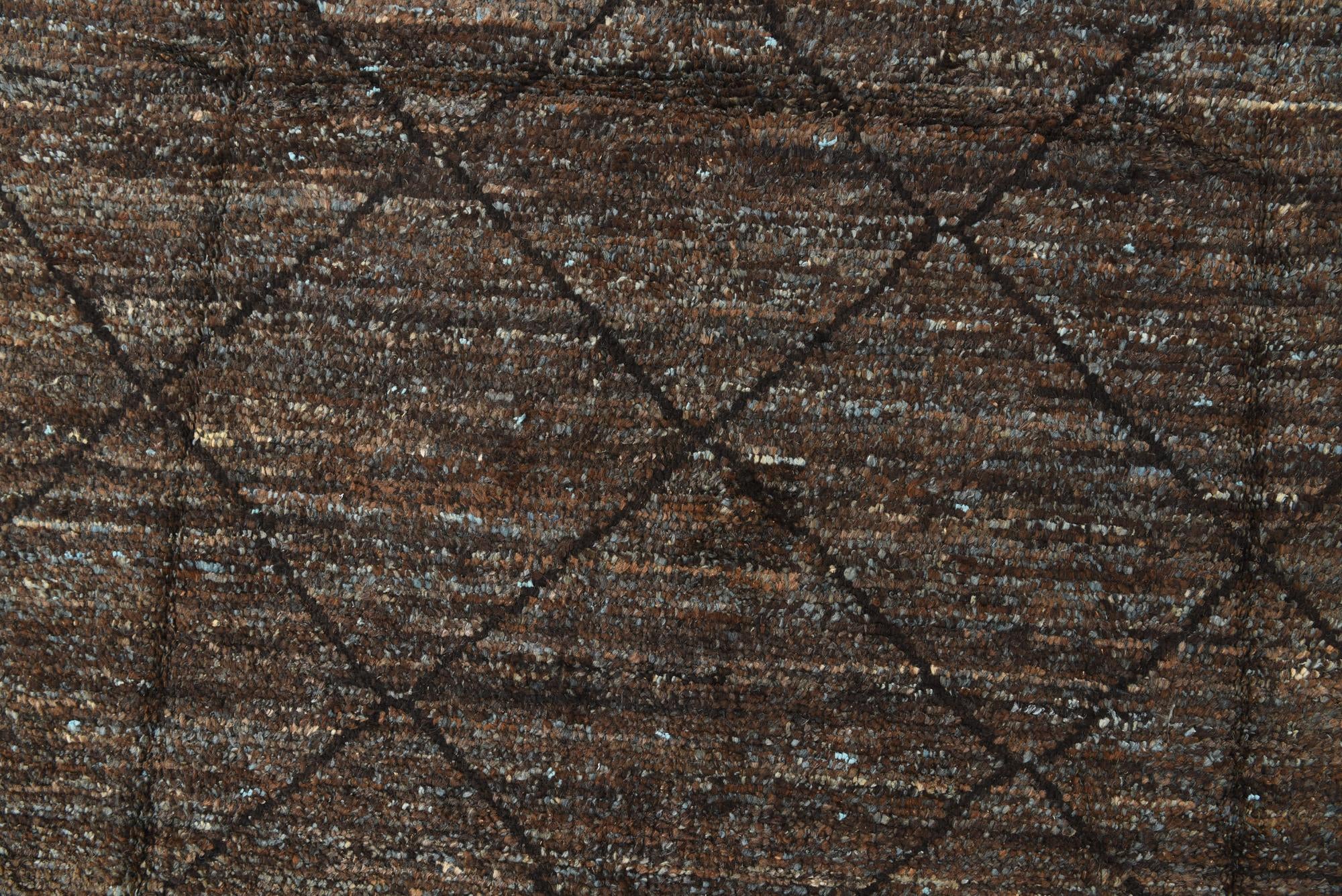 6' 3 x 9' 7 Hand Knotted Moroccan Wool Rug