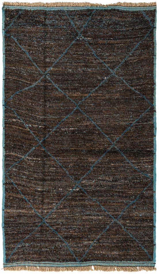 Detail image of 5' x 8' 5 Hand Knotted Moroccan Wool Rug
