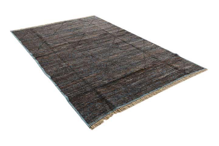 6' 1 x 9' Hand Knotted Moroccan Wool Rug