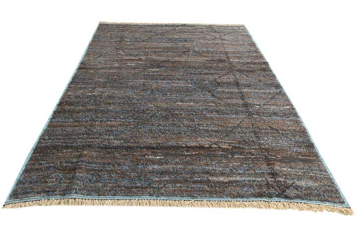6' 1 x 9' Hand Knotted Moroccan Wool Rug