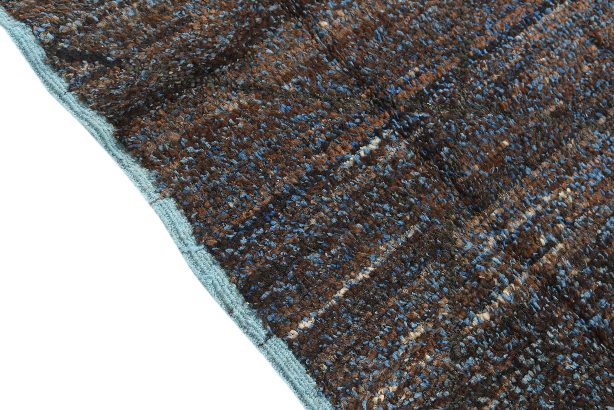 6' 1 x 9' Hand Knotted Moroccan Wool Rug