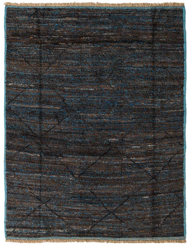 Detail image of 6' 1 x 9' Hand Knotted Moroccan Wool Rug