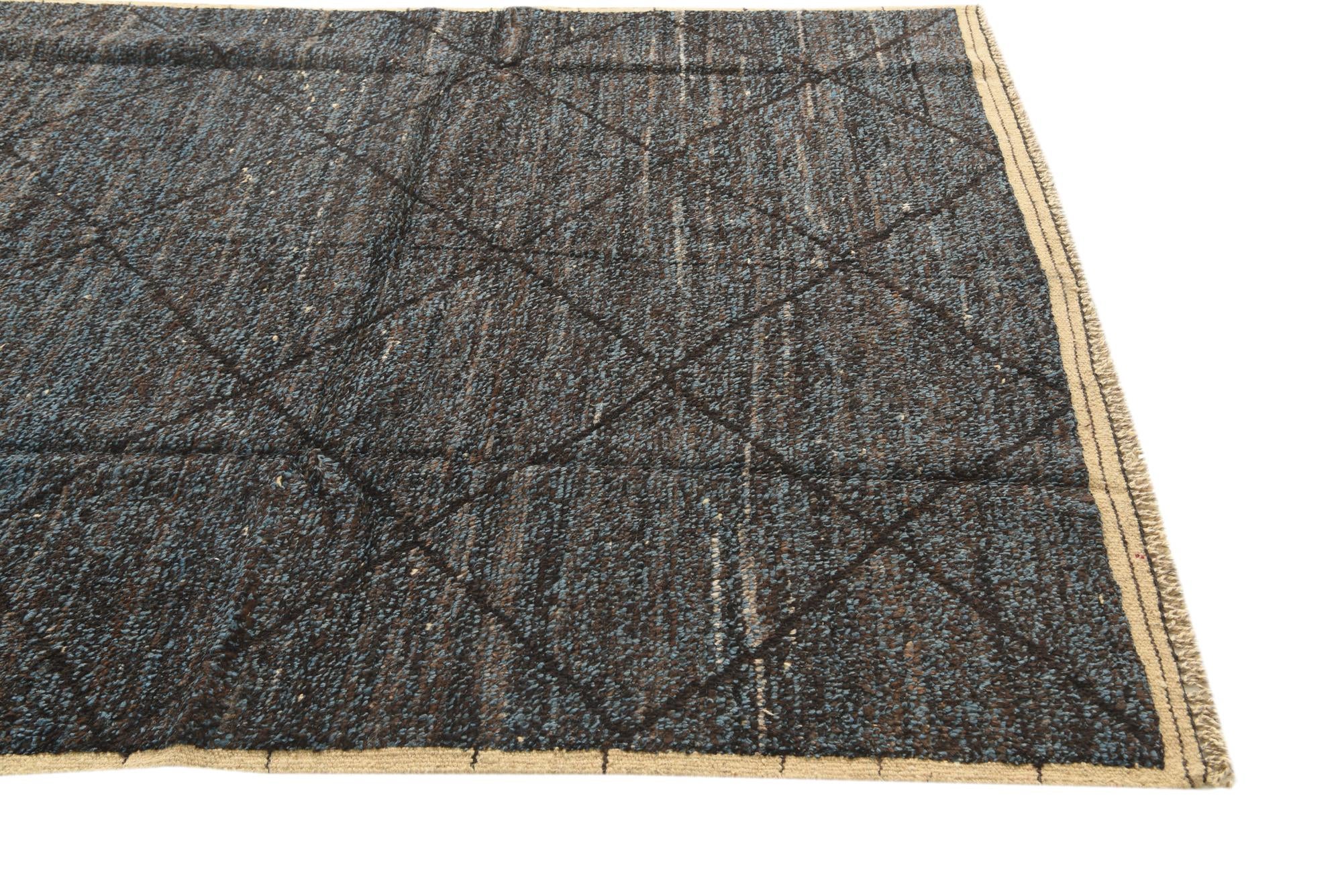 6' 4 x 9' 3 Hand Knotted Moroccan Wool Rug